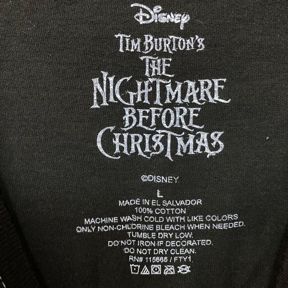The Nightmare Before Christmas Jack Skellington Pumpkin Dip Dye T-Shirt Large - Picture 4 of 4